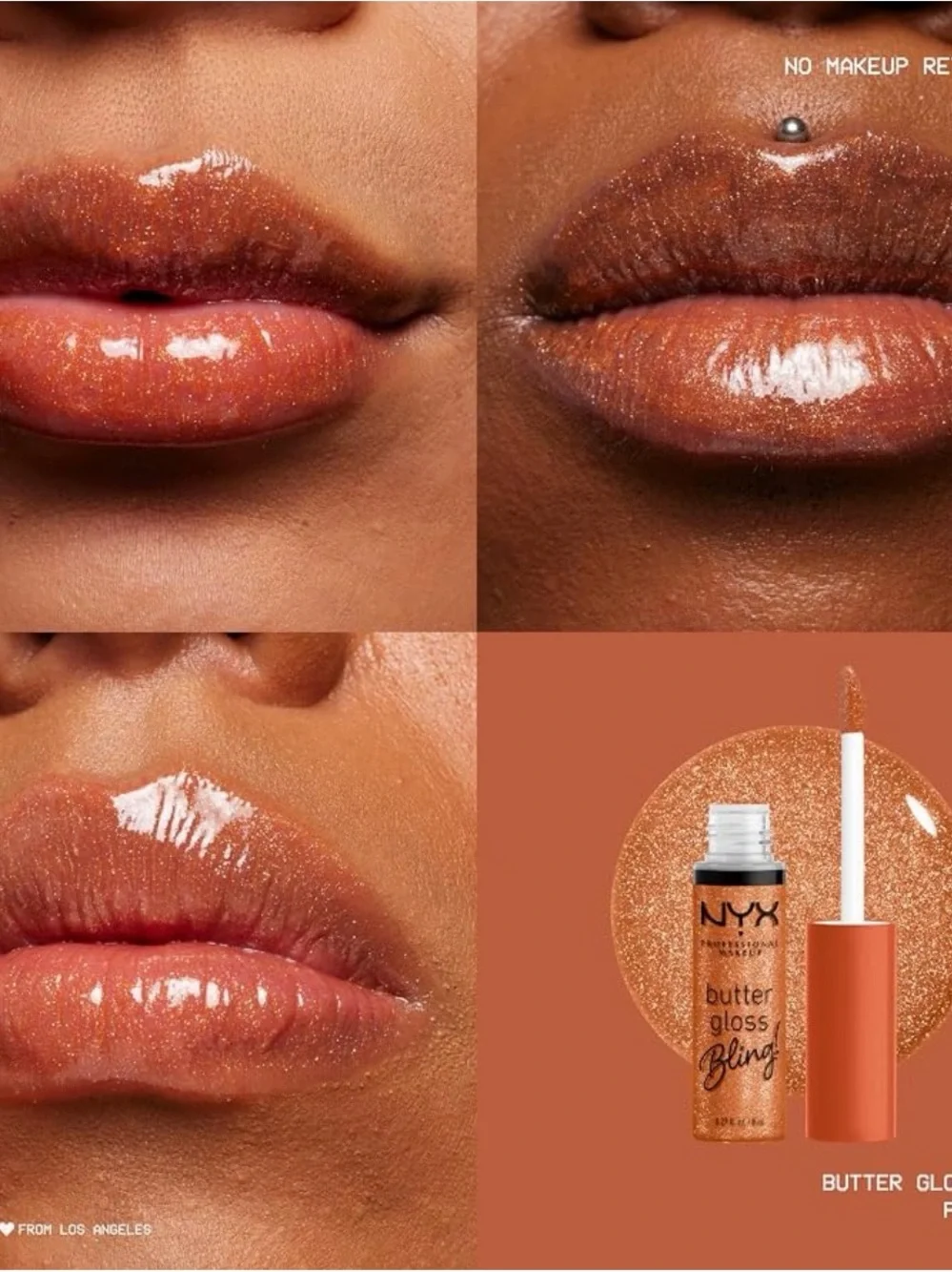 NYX Butter Gloss Bling Lip Gloss — Sparkling Copper Shimmer